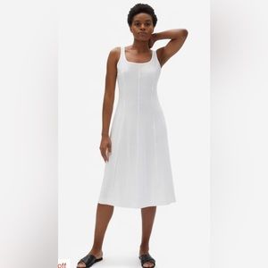 Everlane Seamed Luxe Cotton Midi Dress